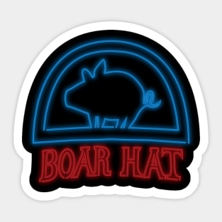 Boar Hat Neon Sticker
